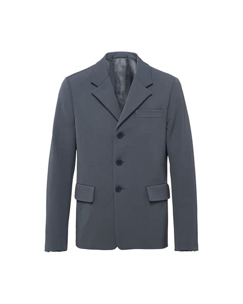 prada mens gabardine jacket online|Navy Single.